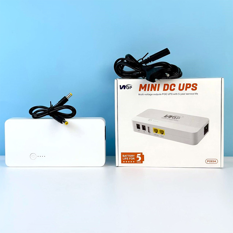 Джерело безперебійного живлення MINI UPS WGP POE04 8000mAh USB/DC:9V+12V/LAN IN/OUT (Білий) (48396) large popup